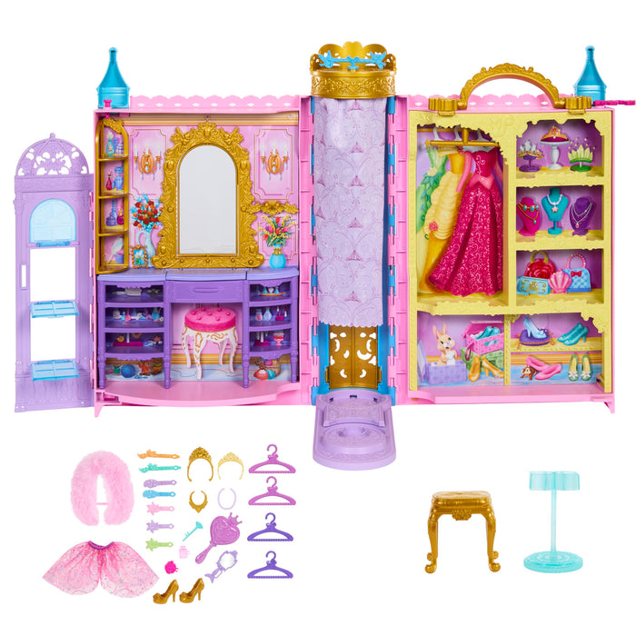 Mattel Disney Princess Rapunzel Dress-Up Doll House Playset Ages 3+ Pink HXC20