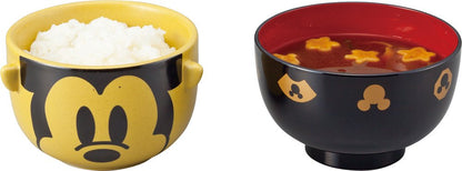 Sun Art Disney Mickey Mouse Large Soup and Rice Bowl Set San2554-1- Japan Figure Store - #1 Bring To You The Best Japanese Goods