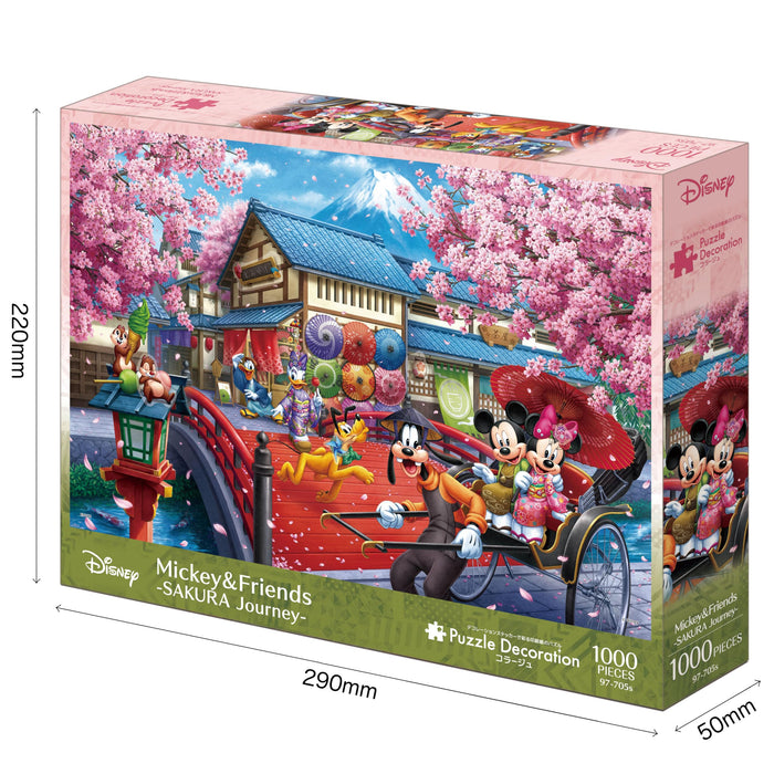 Epoch 1000 Piece Disney Jigsaw Puzzle Micky and Friends Sakura Journey 50x75cm