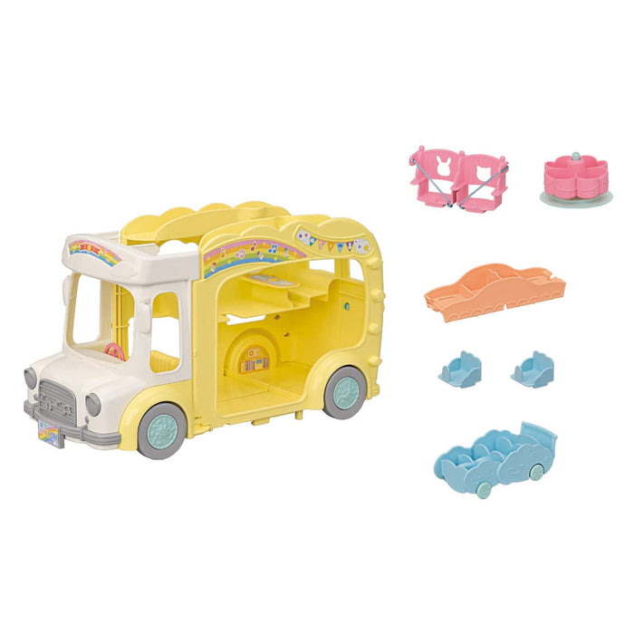 Epoch Sylvanian Families Nursery Bus S-70 Toy for Ages 3+ Certified