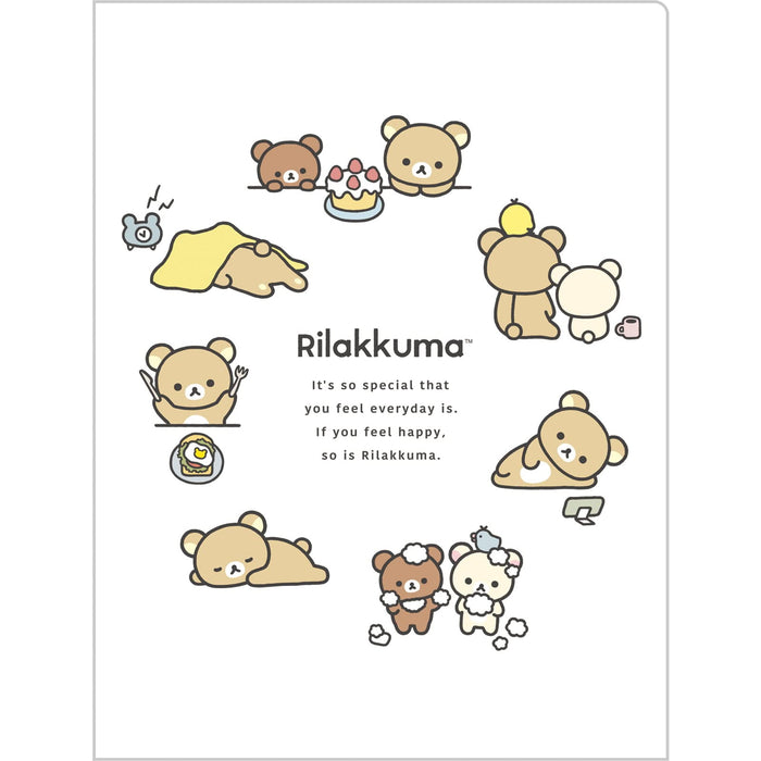 San-X Rilakkuma Clear Folder 10 Pockets Durable Document Organizer