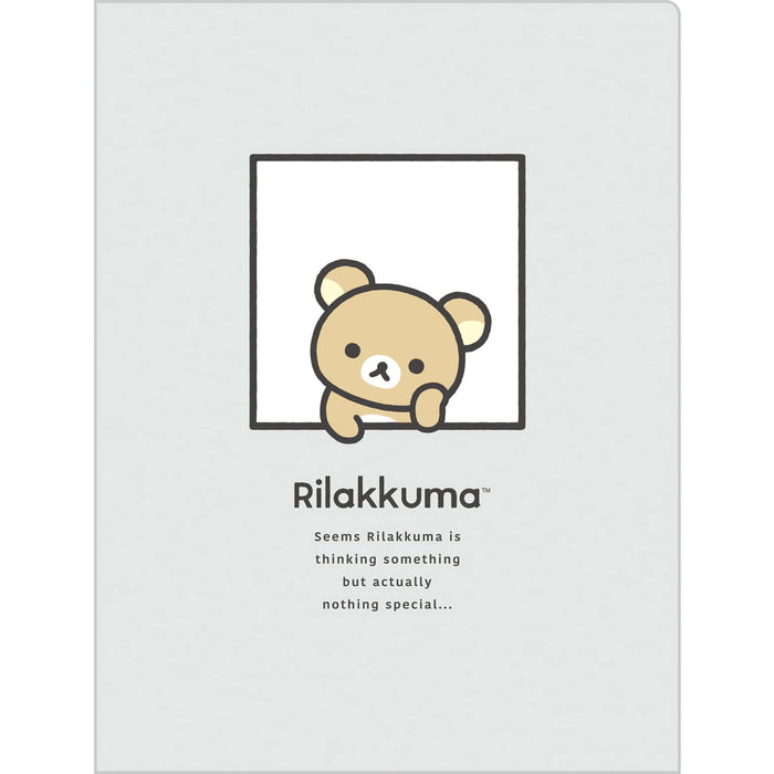 San-X Rilakkuma Clear Folder with 10 Pockets - Ideal for Organizing Documents