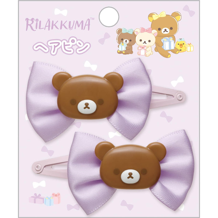 Épingle à cheveux San-X Rilakkuma Chairoikoguma – Fe40103 Accessoire pour cheveux en forme d'ours mignon