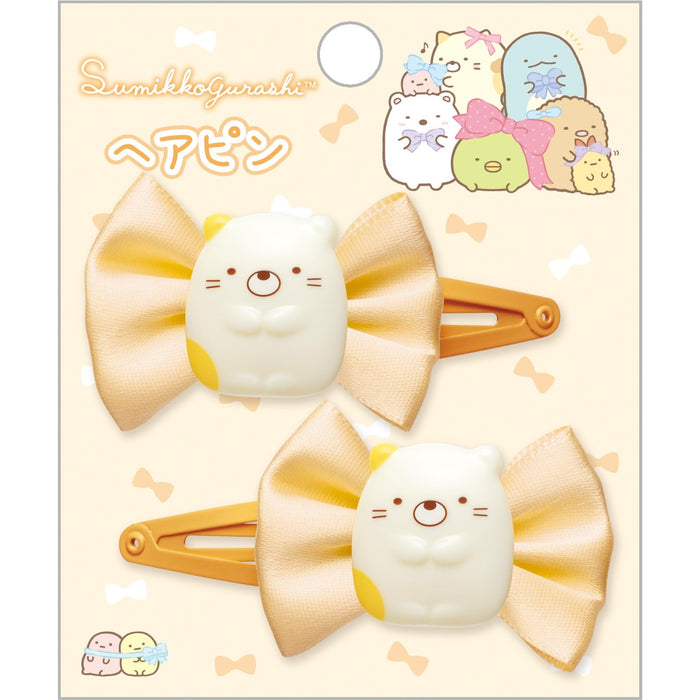 Épingle à cheveux San-X Fe40105 Sumikko Gurashi en forme de chat - Accessoire mignon pour enfants