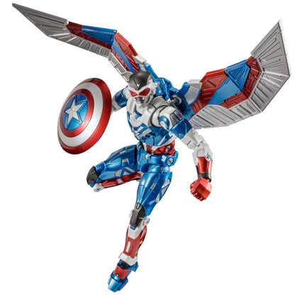 Sentinel Fighting Armor Captain America Sam Wilson Die-Cast Action Figure