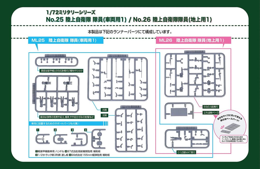 FUJIMI 1/72 Military Series Jgsdf Soliders For One Vehicle- Japan Figure Store - #1 Bring To You The Best Japanese Goods