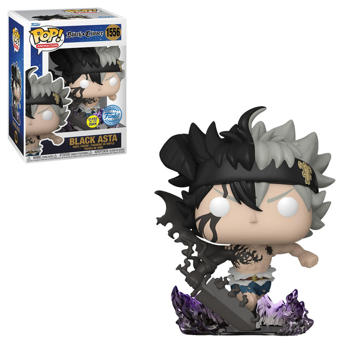 Funko Pop Animation Black Clover Black Asta Glow Figure Entertainment Earth Exclusive