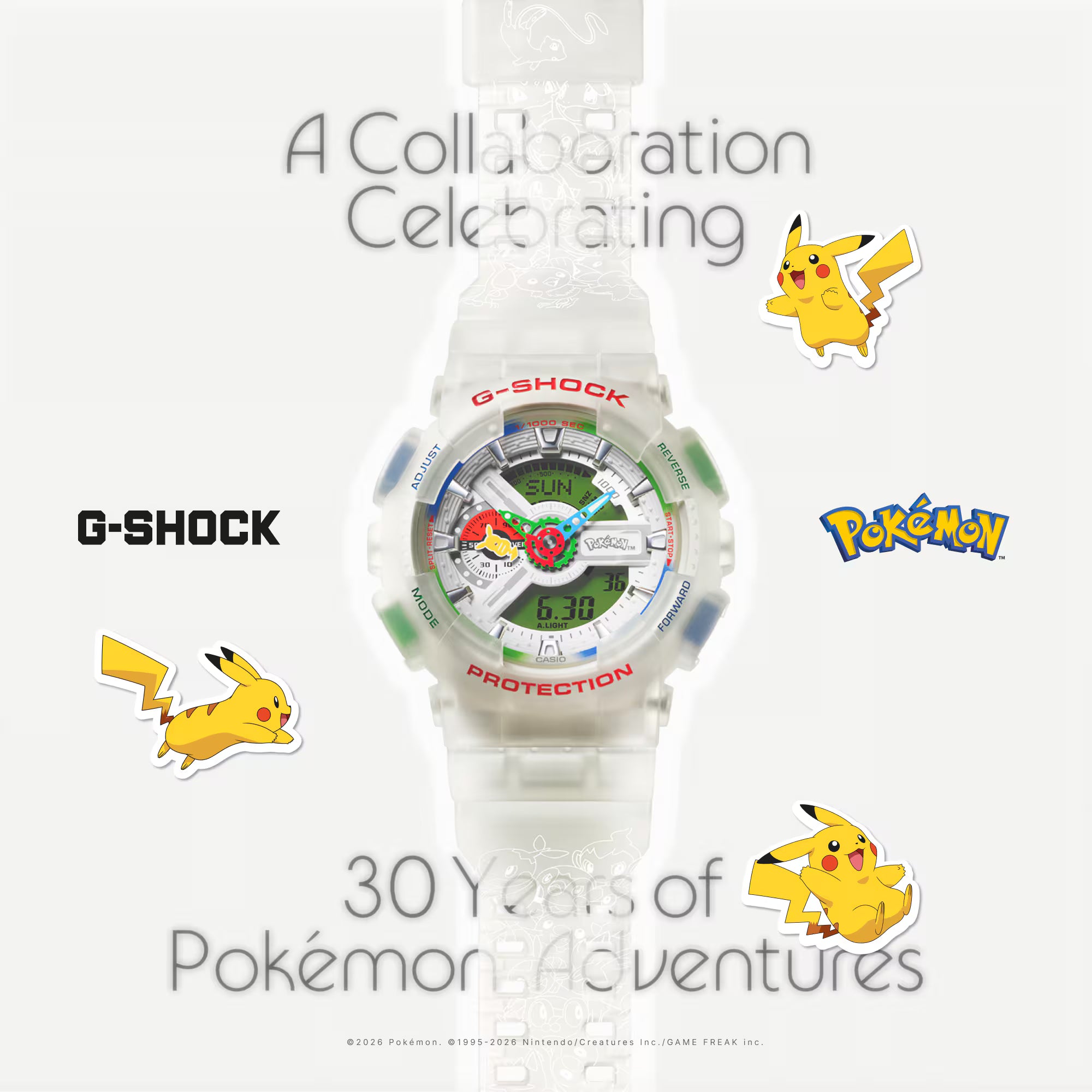 G-SHOCK x Pokémon 30th Anniversary Watch GA-110PKM-7AJR Limited Edition