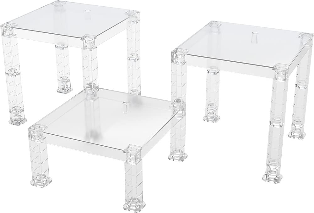 Good Smile Company Clear Simple Stand Build-On Type Set of 3 Plastic Display Stands