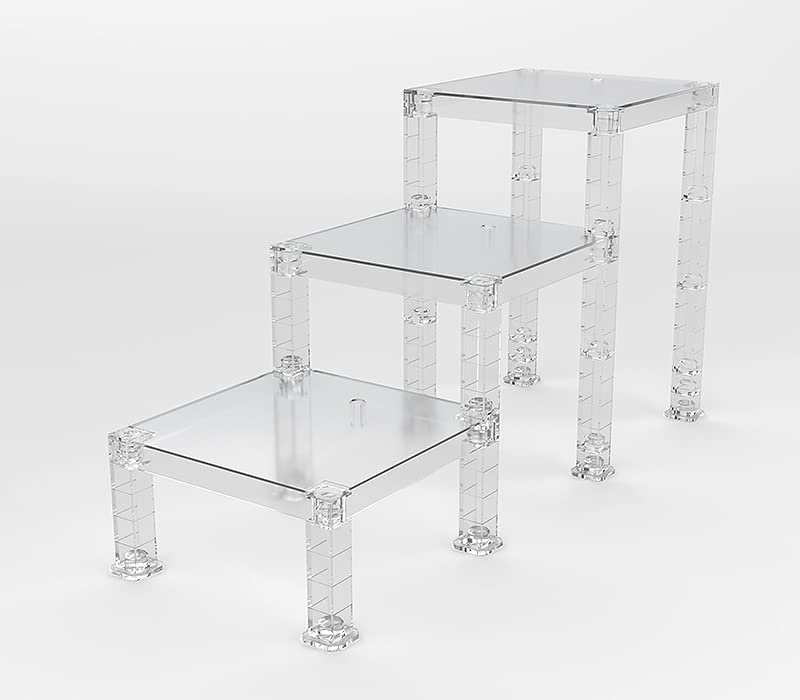 Good Smile Company Clear Simple Stand Build-On Type Set of 3 Plastic Display Stands