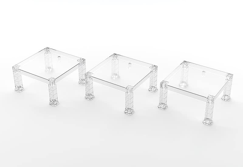 Good Smile Company Clear Simple Stand Build-On Type Set of 3 Plastic Display Stands