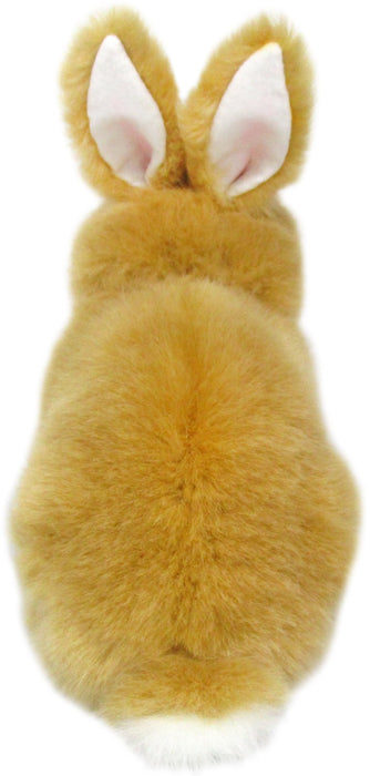 Peluche lapin assis beige gracieux de Sanei Boeki 23 cm Fabriqué au Japon