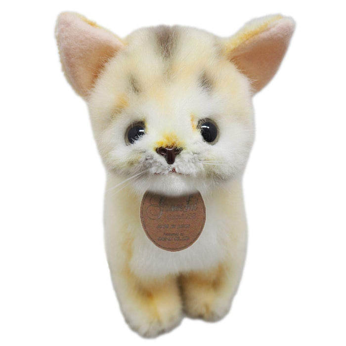 Sanei Boeki 20.5cm Abyssinian Sitting Cat Plush Toy Made in Japan