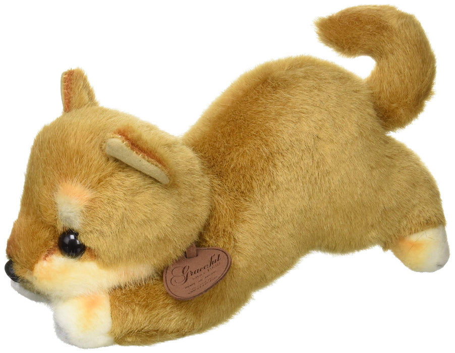 Sanei Boeki Anmutiges Bettelndes Shiba Inu-Hundespielzeug, Braun, 10 cm, Hergestellt in Japan