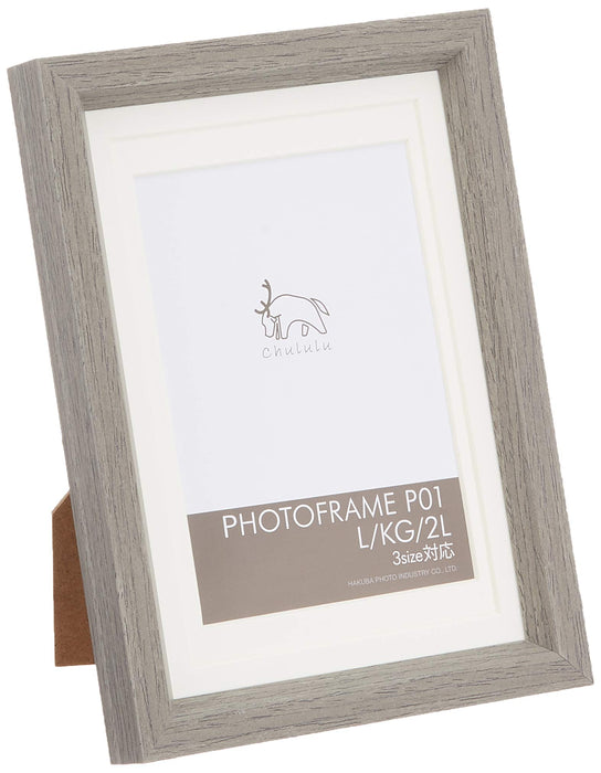 Hakuba Chululu Photo Frame Gray Fits Size L Kg 2L Fchl-P01Gy