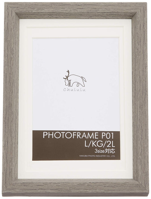 Hakuba Chululu Photo Frame Gray Fits Size L Kg 2L Fchl-P01Gy