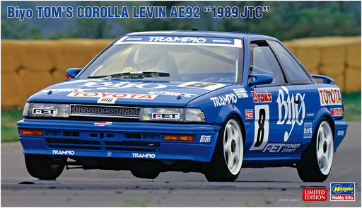 HASEGAWA 1/24 Biyo Toms Corolla Levin Ae92 '1989 Jtc' Plastic Model- Japan Figure Store - #1 Bring To You The Best Japanese Goods