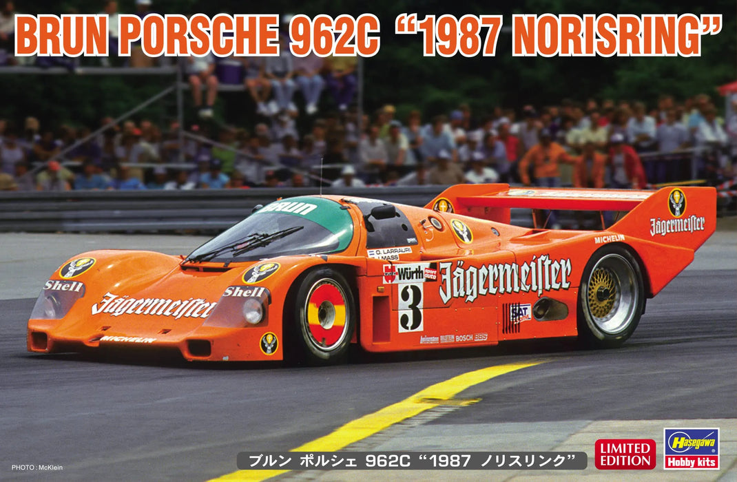 HASEGAWA 1/24 Brun Porsche 962C '1987 Norisring' Plastic Model- Japan Figure Store - #1 Bring To You The Best Japanese Goods