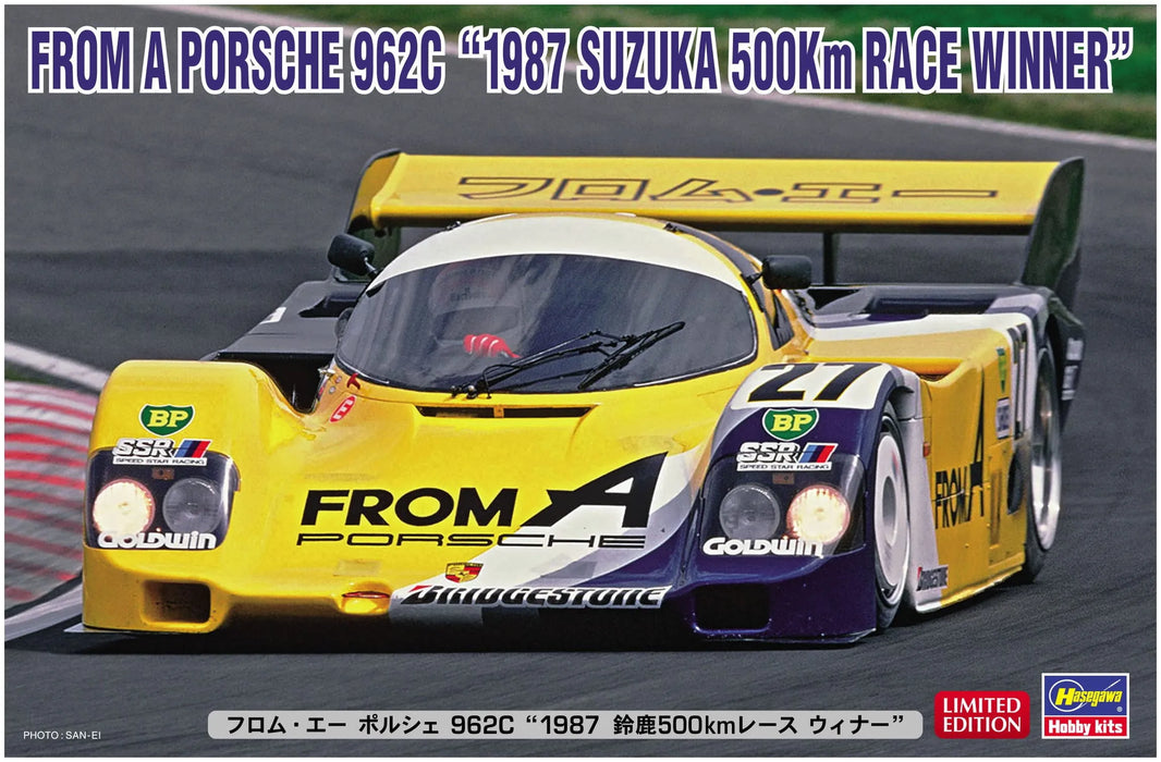 HASEGAWA 1/24 From A Porsche 962C 1987 Suzuka 500Km Race Winner Plastic Model- Japan Figure Store - #1 Bring To You The Best Japanese Goods