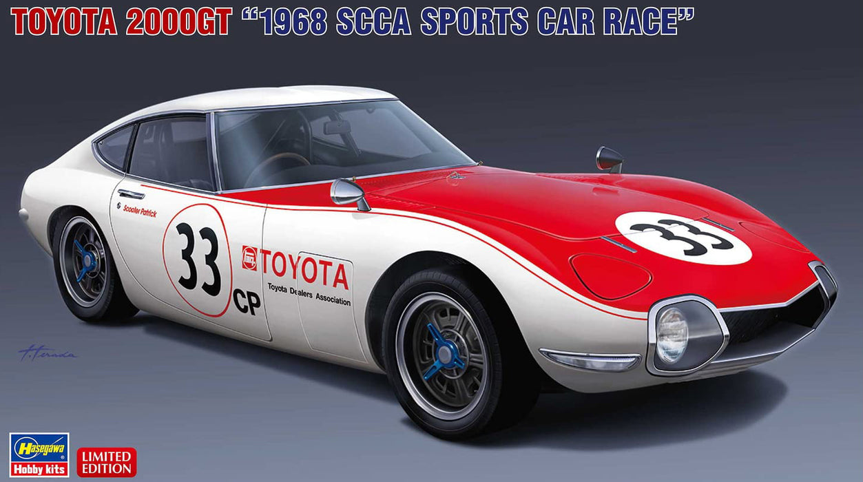 HASEGAWA 1/24 Toyota 2000Gt 1968 Scca Sports Car Race Plastikmodell