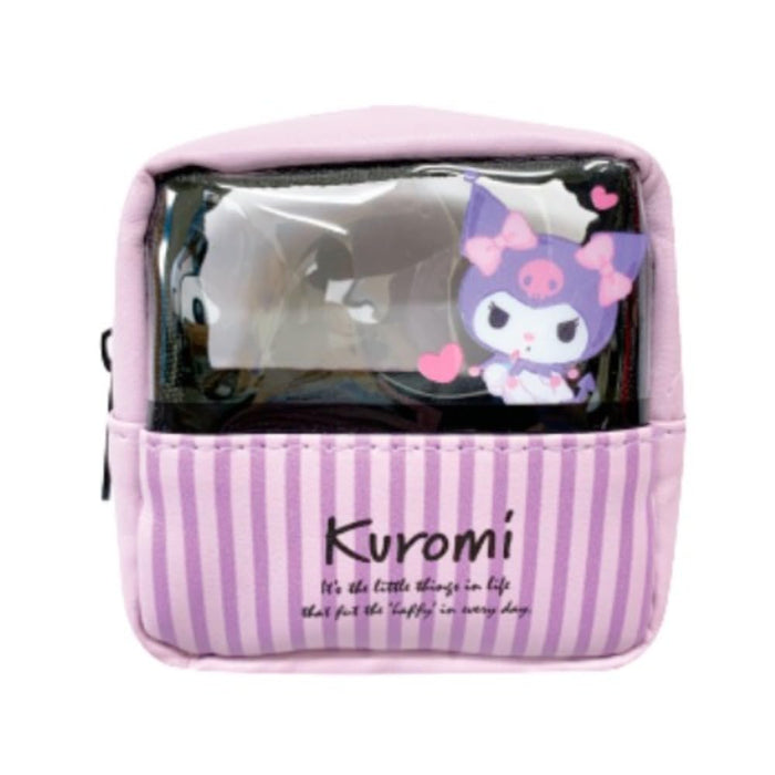 San-X Kuromi Mini Pouch Clear Window 10x10x5cm - Hatayama Shoji