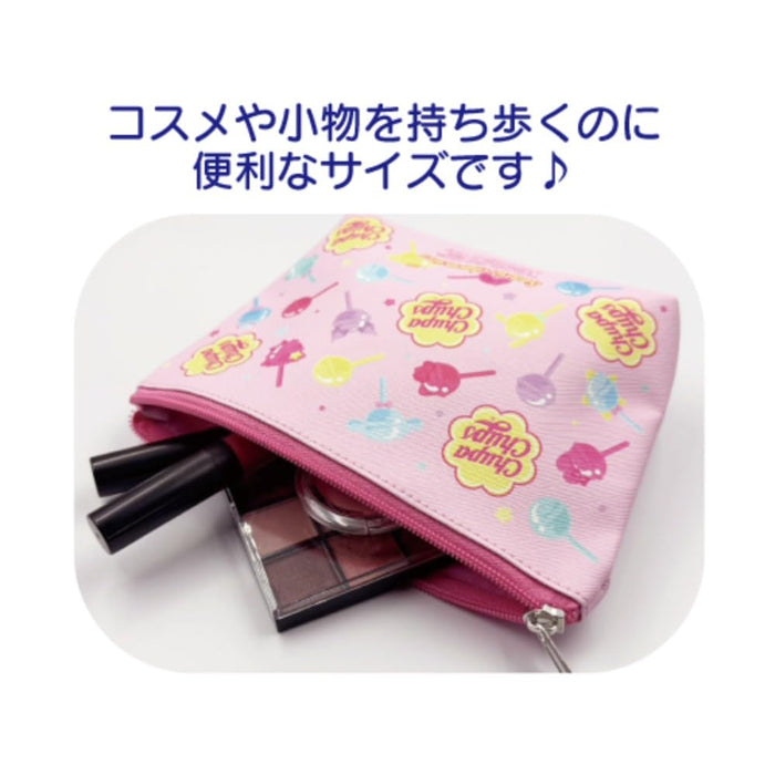 San-X Hatayama Shoji Blue Cosmetic Pouch Chupa Chups Sanrio H13xW20xD5cm