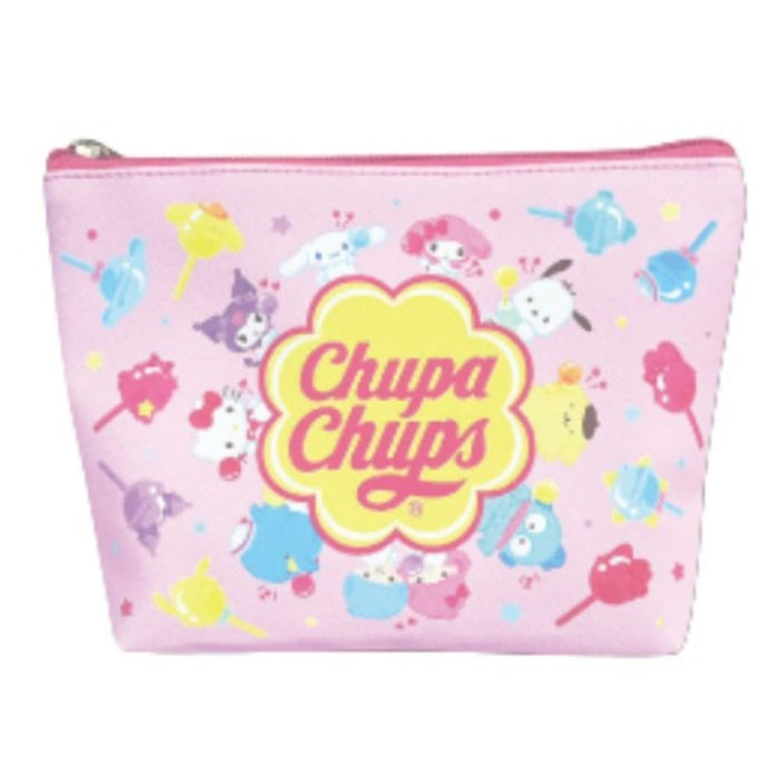 San-X Hatayama Shoji Pink Cosmetic Pouch Chupa Chups Sanrio H13xW20xD5Cm