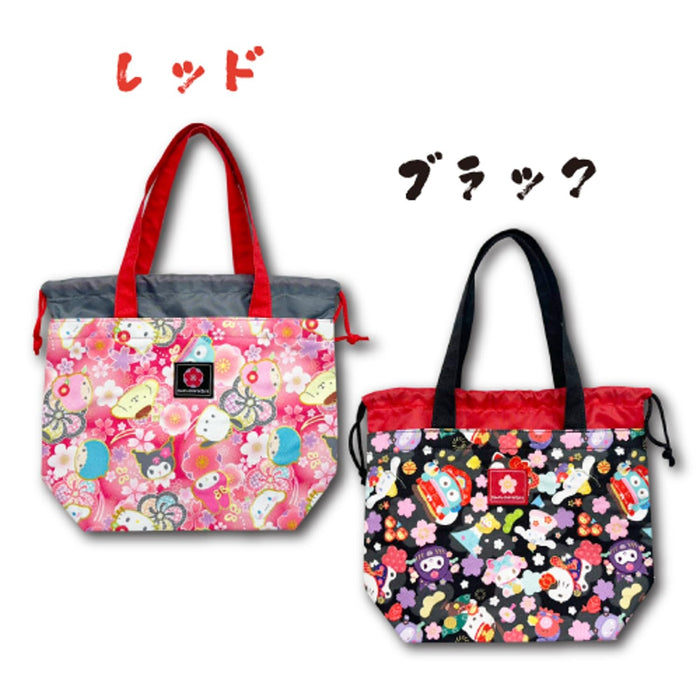 Sac fourre-tout rouge pour déjeuner San-X Hatayama Shoji H20xL30xP10cm Personnages de Sanrio