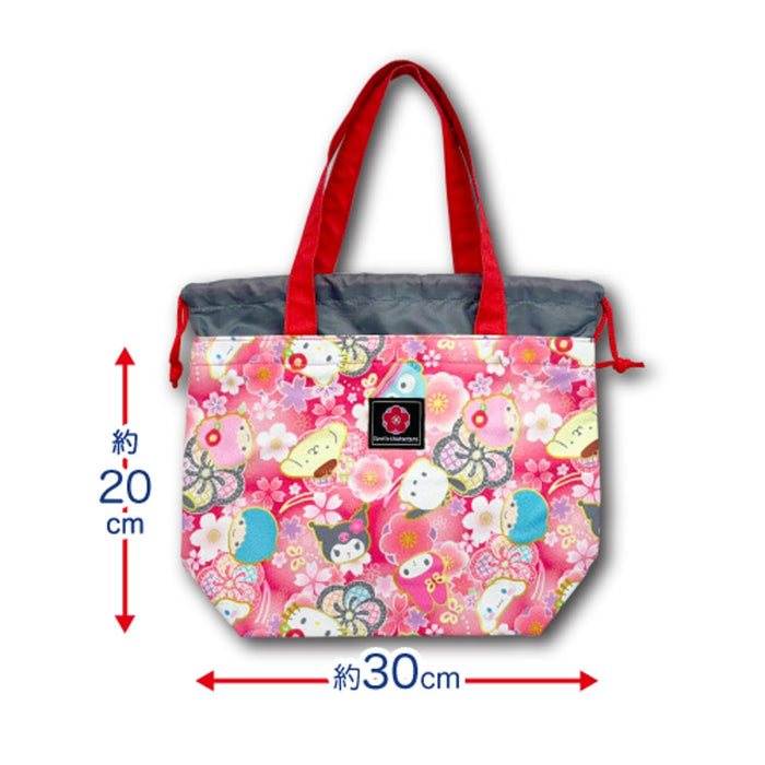 Sac fourre-tout rouge pour déjeuner San-X Hatayama Shoji H20xL30xP10cm Personnages de Sanrio