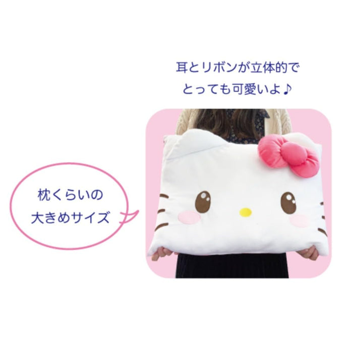 Coussin carré San-X Kirakawa Hello Kitty Face 35x50x10cm - 34201638