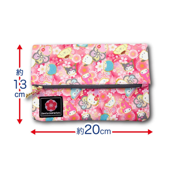 Pochette gratuite San-X Hatayama Shoji Motif japonais Personnages Sanrio Noir H13 x L20cm