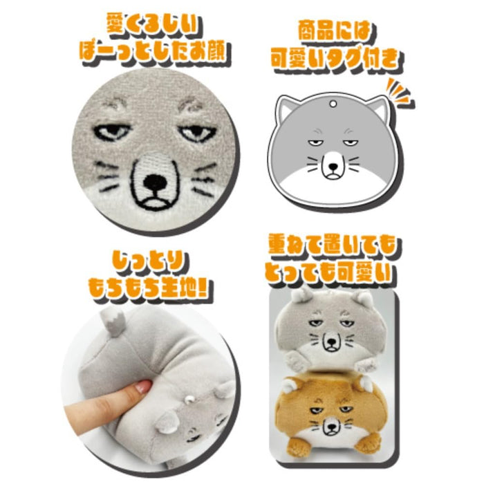 San-X Tibetischer Fuchs, braunes Plüsch-Maskottchen, liegend, 9 cm, Hatayama Shoji