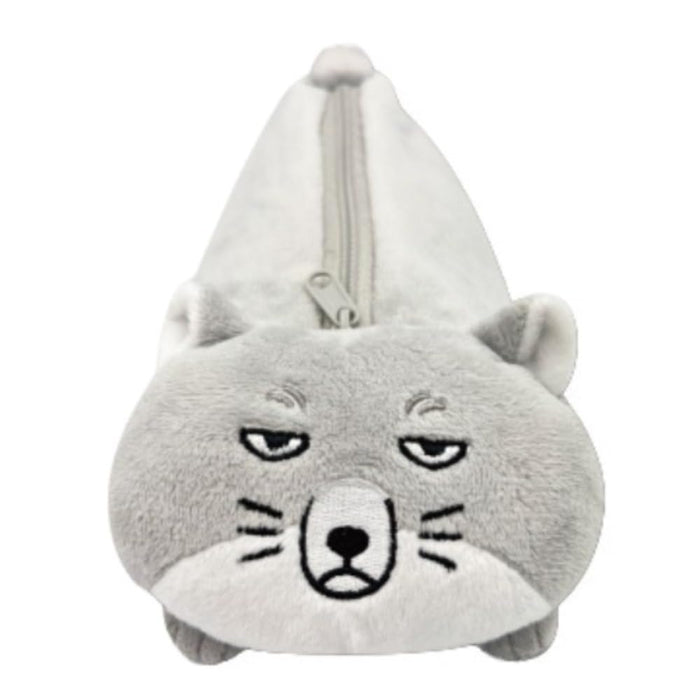 San-X Hatayama Shoji Plush Multi Pouch Gray Tibetan Fox 9x11x23cm