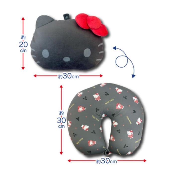 San-X Reversible Neck Pillow Cushion 20x30cm Hello Kitty Design 34201982