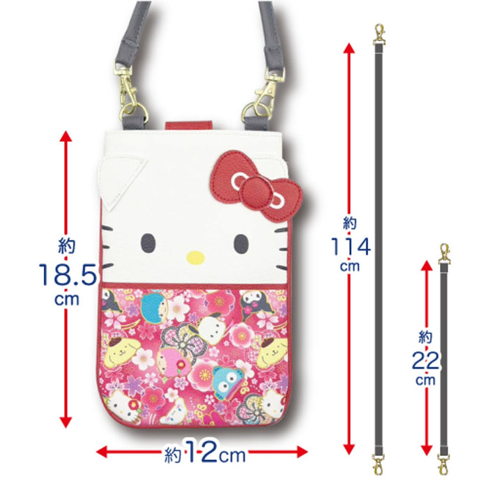 Pochette 3D 2 voies pour smartphone San-X Hatayama Shoji Sanrio H18,5 x L12 cm