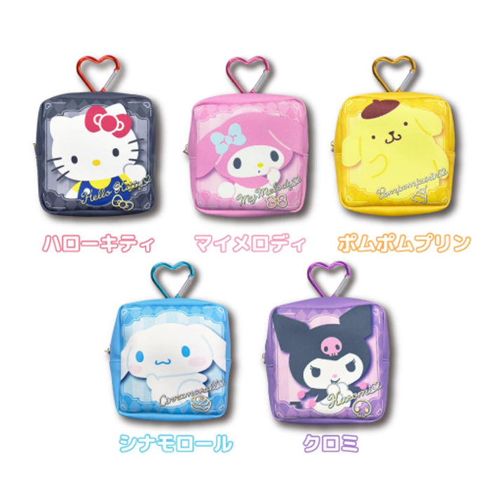 San-X Kuromi Clear Mini Pouch Approx 11x11x5cm - Hatayama Shoji Sanrio Design