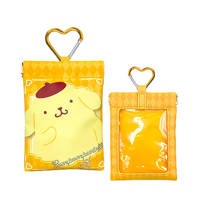 Étui à ressort pour bouche San-X Pompompurin avec mousqueton L9 x H12 cm