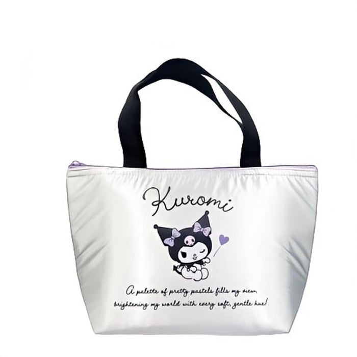 San-X Silver Kuromi Lunch Tote Bag by Hatayama Shoji 19x32x11cm