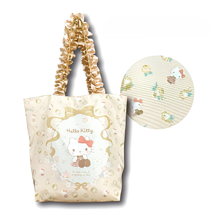 San-X Hello Kitty Tragetasche mit Rüsche – H35 x B40 x T15 cm