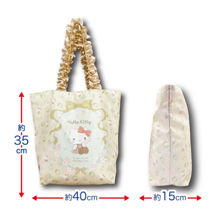 San-X Hello Kitty Tote Bag with Frill - H35 x W40 x D15Cm