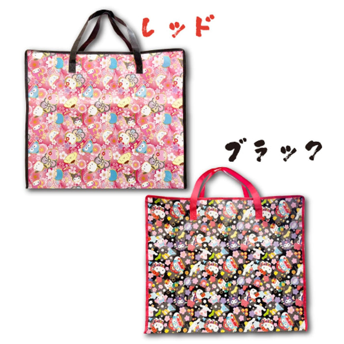 San-X Hatayama Shoji Einkaufstasche groß rot mit Sanrio-Figuren 48x57x29cm