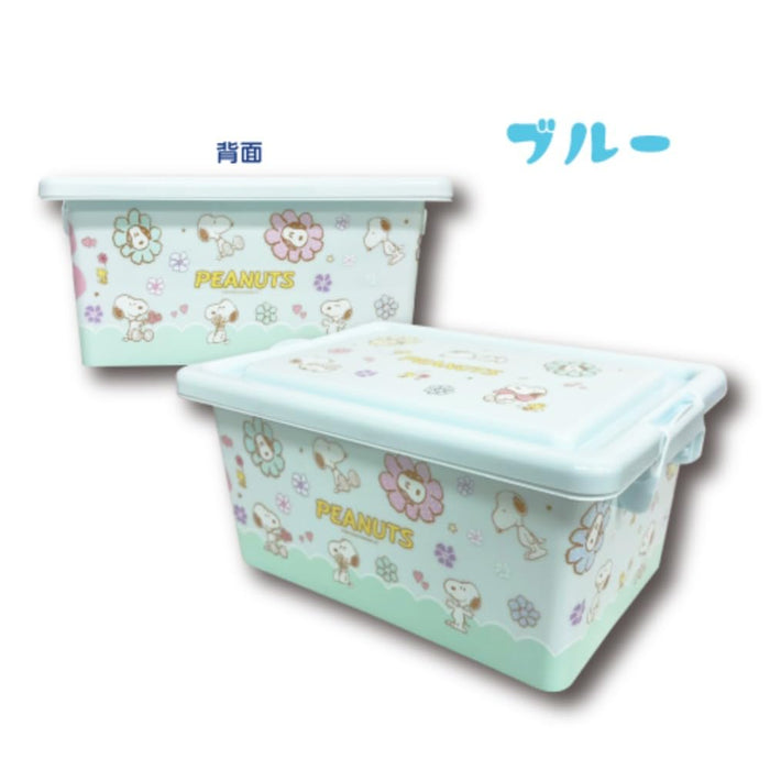 San-X Hatayama Shoji Aufbewahrungsbox Snoopy Blau 12,5x22x15cm