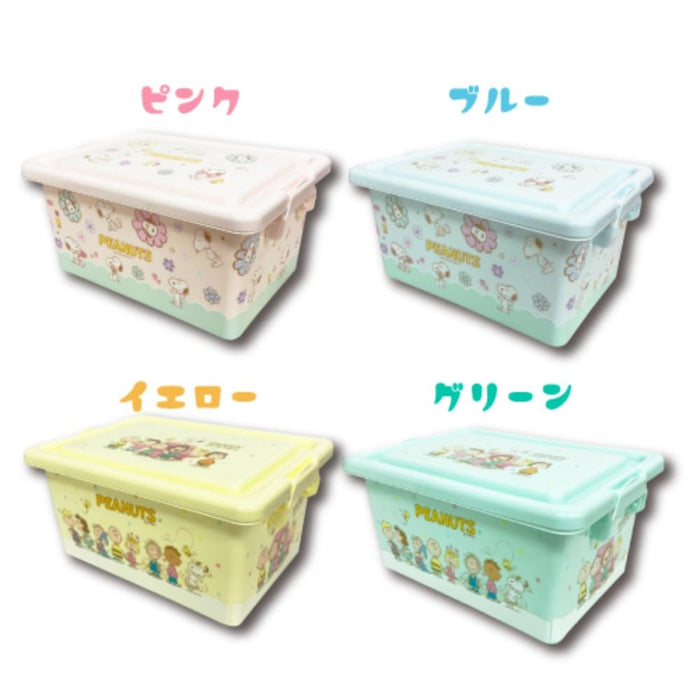 San-X Hatayama Shoji Storage Box Snoopy Blue 12.5x22x15cm