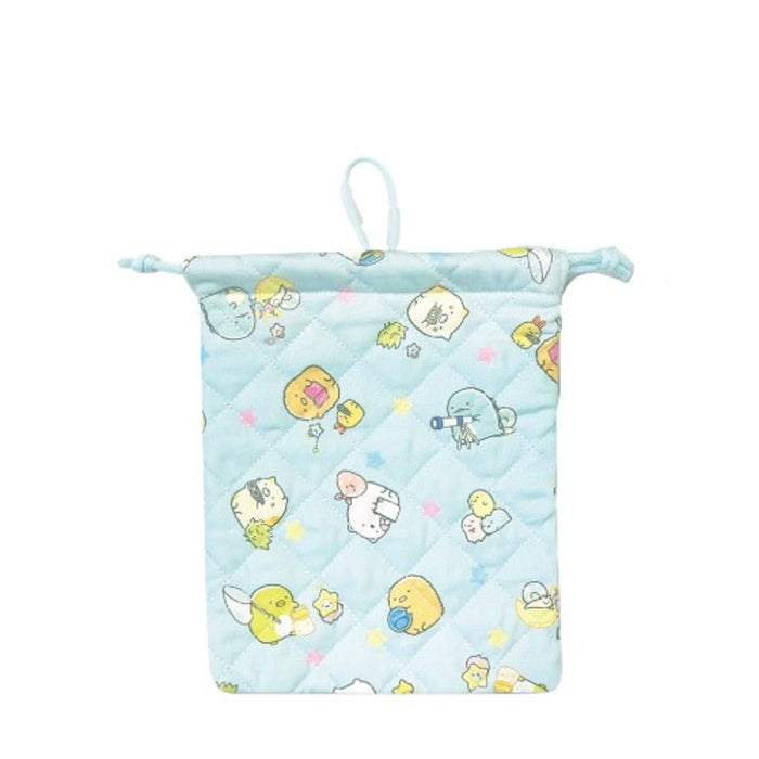 San-X Sumikko Gurashi Quilted Drawstring Pouch 25x20cm