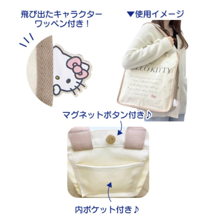 Sac fourre-tout en toile San-X Cinnamoroll – Sac fourre-tout durable à l'effigie des personnages de Sanrio