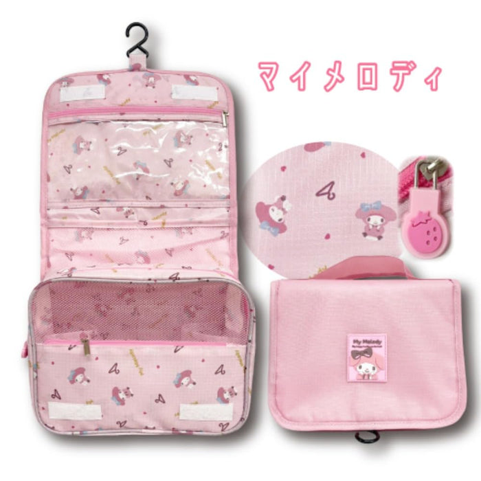 San-X My Melody Hatayama Shoji Travel Pouch with Hook 18.5x22.5x8.5cm