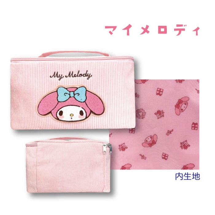 Trousse de toilette San-X en velours côtelé Sanrio My Melody 15x22x15cm