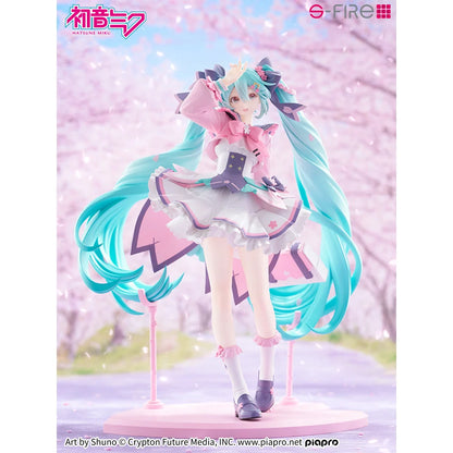 SEGA S-FIRE Hatsune Miku New School Year PVC 23cm Sakura Base Figure