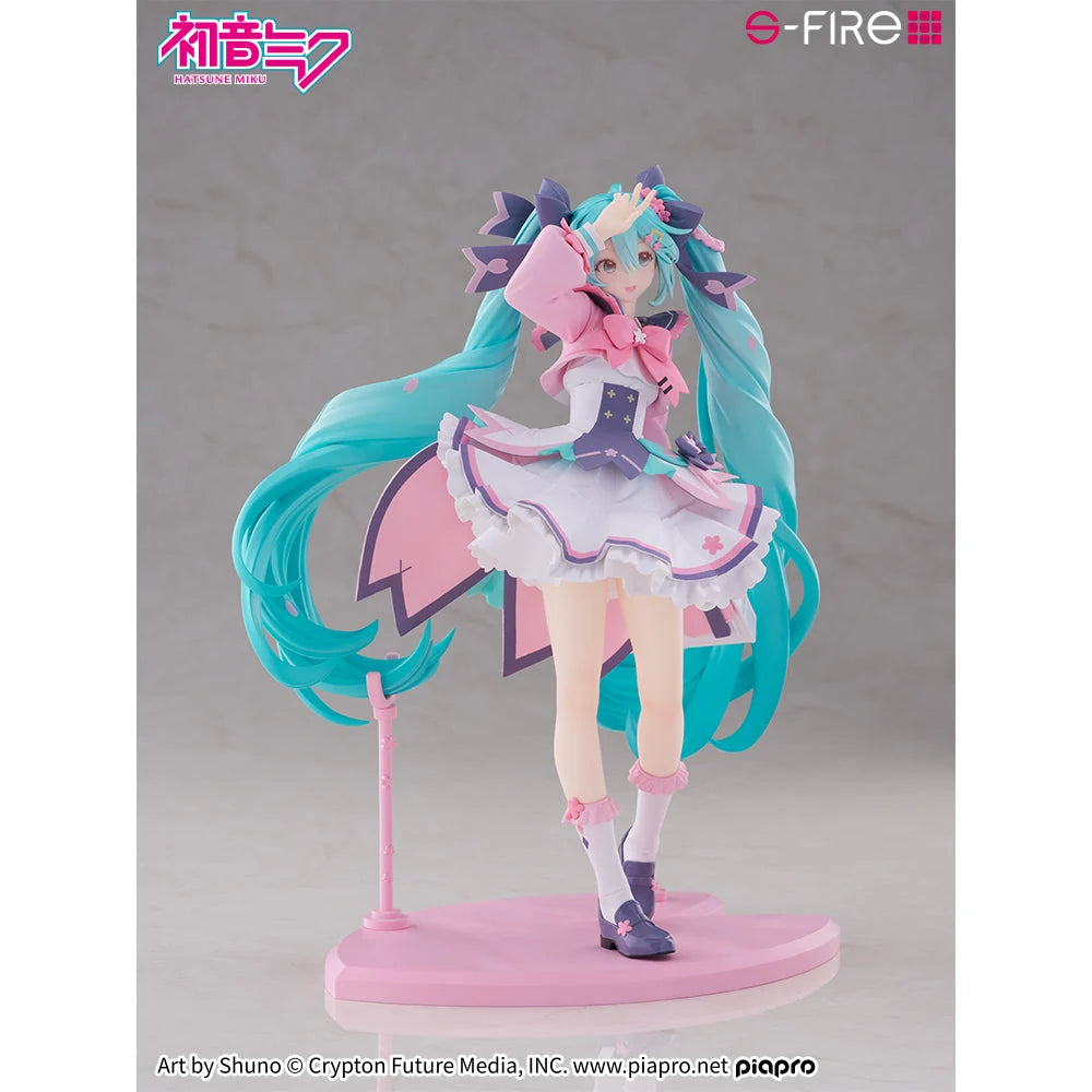 SEGA S-FIRE Hatsune Miku New School Year PVC 23cm Sakura Base Figure
