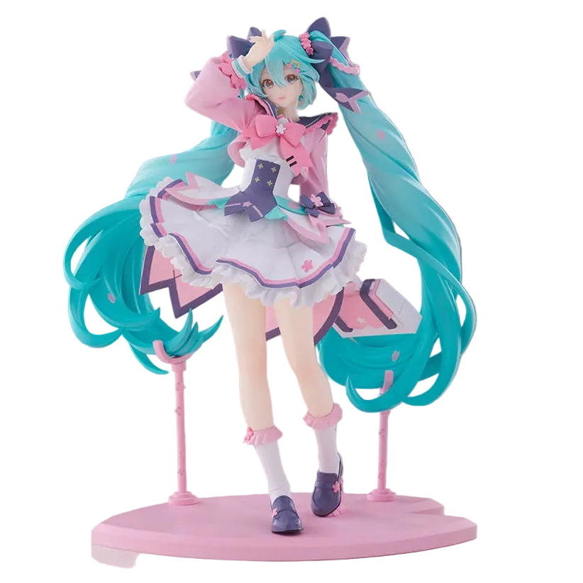 SEGA S-FIRE Hatsune Miku New School Year PVC 23cm Sakura Base Figure